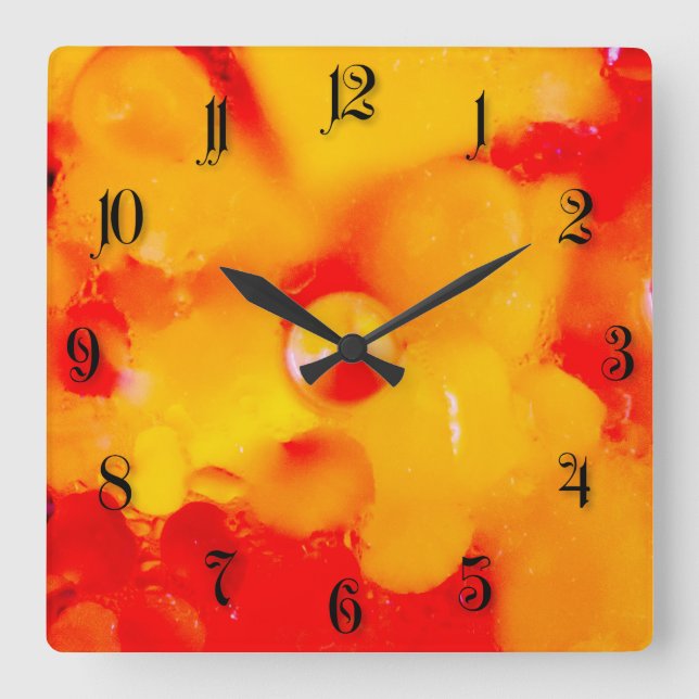 Reloj Cuadrado Red abstraction (Anverso)