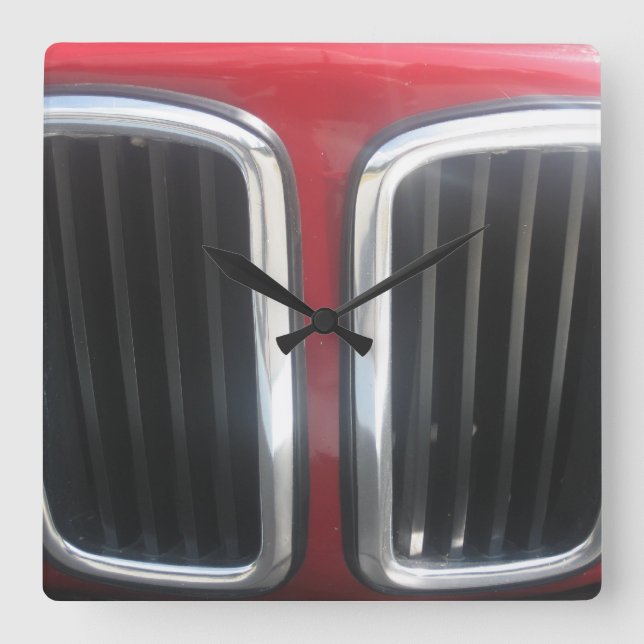 Reloj Cuadrado Red BMW Twin Kidneys Grill (Anverso)