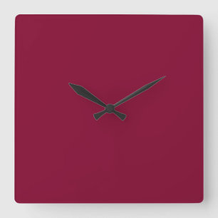 Reloj Cuadrado Red Dahlia Brick Maroon Burgundy 2015 Color Trend