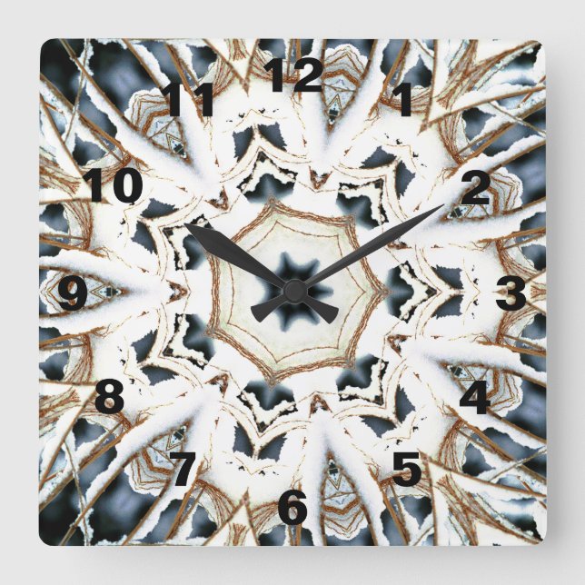 Reloj Cuadrado Red de nieve (Anverso)