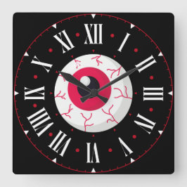 Reloj Cuadrado Red Eyeball Inside Roman Numerals
