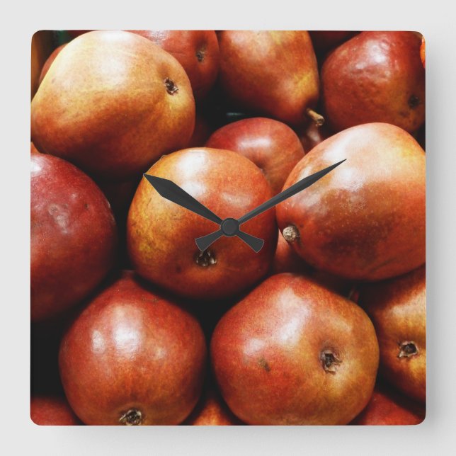 Reloj Cuadrado Red Pears (Anverso)
