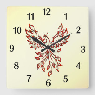 Reloj Cuadrado Red Phoenix Rises