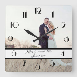 Reloj Cuadrado Regalo Boda personalizado personalizado
