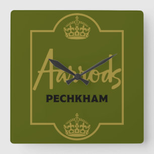 Reloj Cuadrado Regalo clásico británico de Novedad