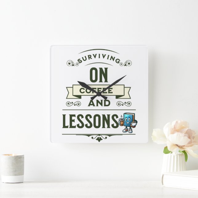 Reloj Cuadrado Regalo de agradecimiento para profesores amantes d (Hogar)