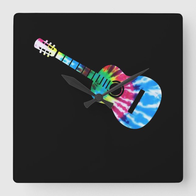 Reloj Cuadrado Regalo de guitarristas (Anverso)