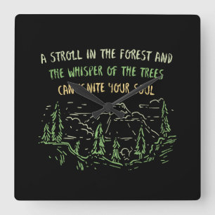 Reloj Cuadrado Regalo de las montañas de camping