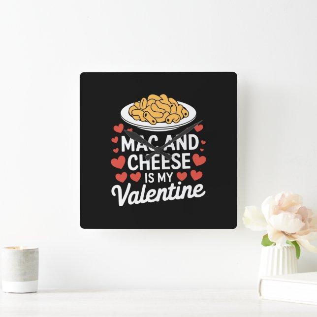 Reloj Cuadrado Regalo de Macarrones con Queso para Amante de Mac  (Hogar)