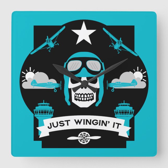 Reloj Cuadrado Regalo De Piloto Privado Y Comercial (Anverso)