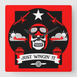 Reloj Cuadrado Regalo De Piloto Privado Y Comercial