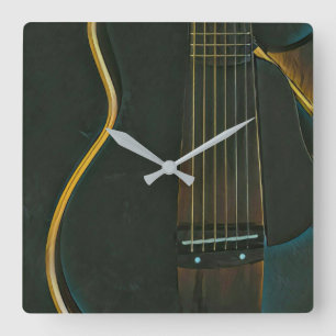Reloj Cuadrado Regalo del guitarrista de Bass