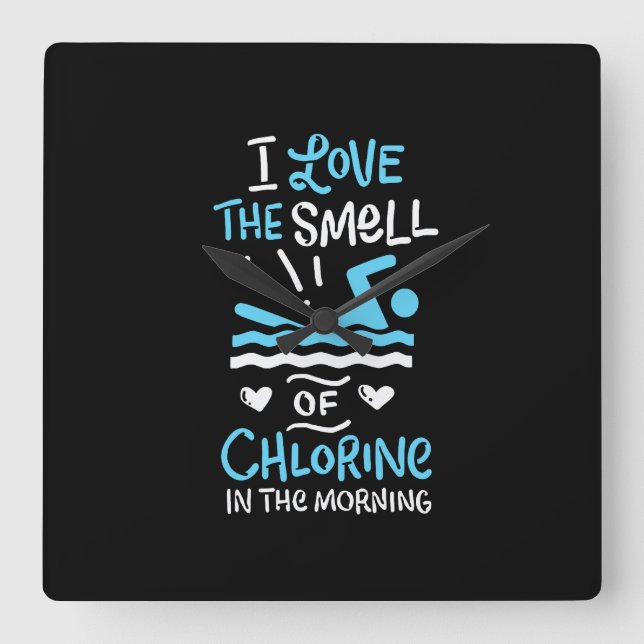 Reloj Cuadrado Regalo deportivo de natación para nadadores (Anverso)