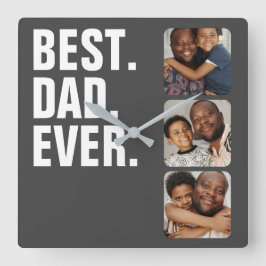 Reloj Cuadrado Regalo fotográfico del Día del Padre Personalizado