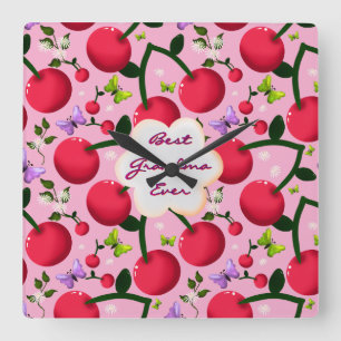 Reloj Cuadrado Regalo personalizado y hecho a medida de mariposa 