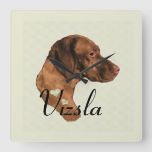Reloj Cuadrado Regalos de amor de Vizsla