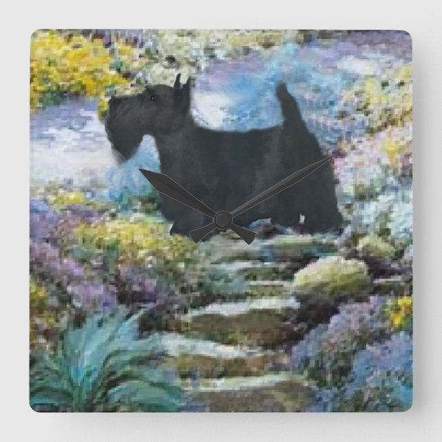 Reloj Cuadrado Regalos de arte territorial de Escocia (Anverso)