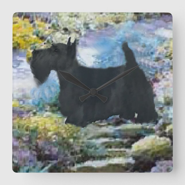 Reloj Cuadrado Regalos de arte territorial de Escocia (Anverso)