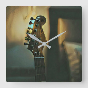 Reloj Cuadrado Regalos de guitarra vintage