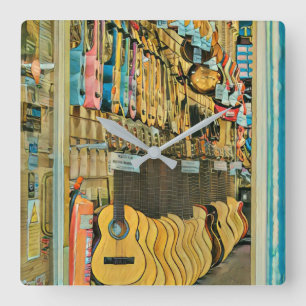 Reloj Cuadrado Regalos de guitarrista de Guay