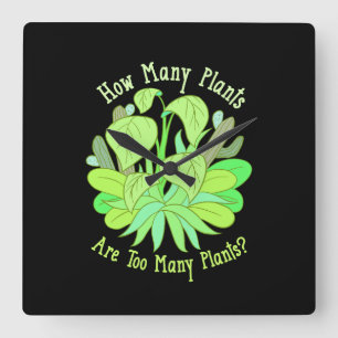 Reloj Cuadrado Regalos de la planta de jardinería para los amante