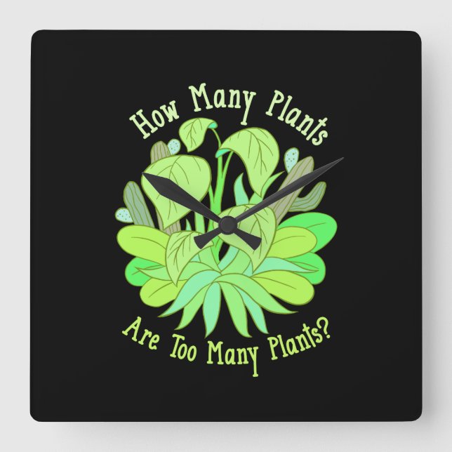 Reloj Cuadrado Regalos de la planta de jardinería para los amante (Anverso)