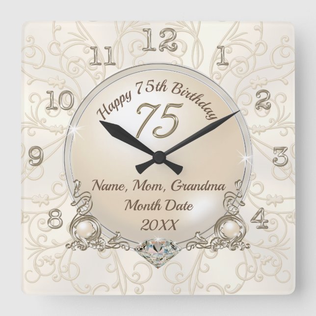Reloj Cuadrado Regalos para la mujer, mamá, esposa, abuela, cumpl (Anverso)