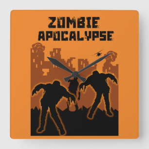 Reloj Cuadrado Regalos Zombie Apocalypse
