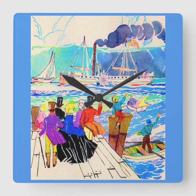 Reloj Cuadrado regata de yates del siglo XIX (Anverso)