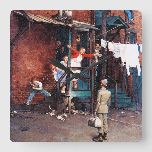 Reloj Cuadrado Regreso a casa (Anverso)