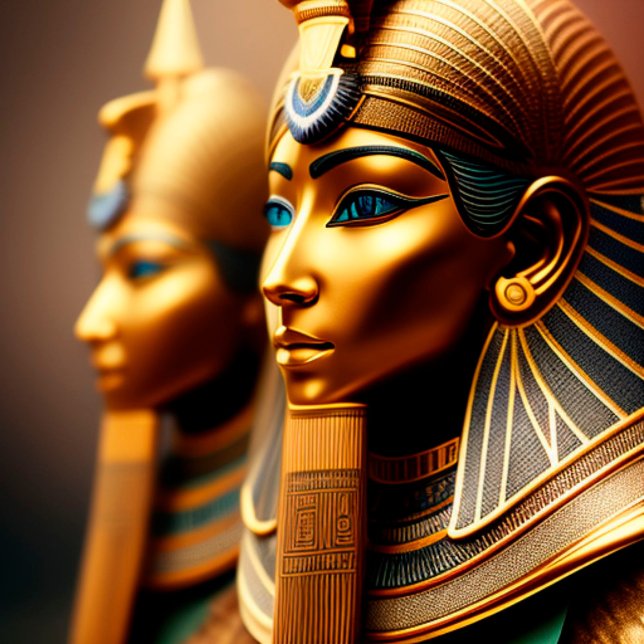 Reloj Cuadrado Reina guerrera nubia de arte egipcio impresa en el (Subido por el creador)