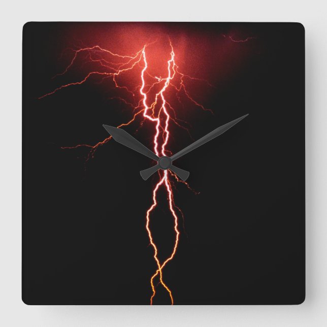 Reloj Cuadrado Relámpago paro cuadrado de paro (Anverso)
