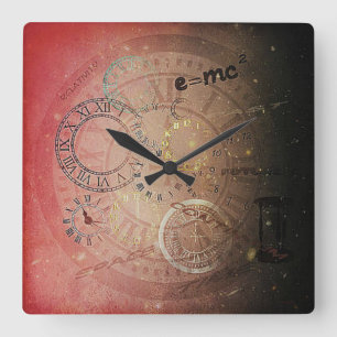 Reloj Cuadrado Relatividad del arte del tiempo