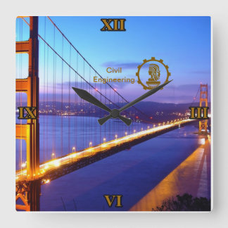 Reloj Cuadrado Relógio de Parede Engenharia Civil