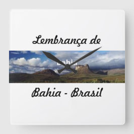 Reloj Cuadrado Relogio lembrança de Bahia