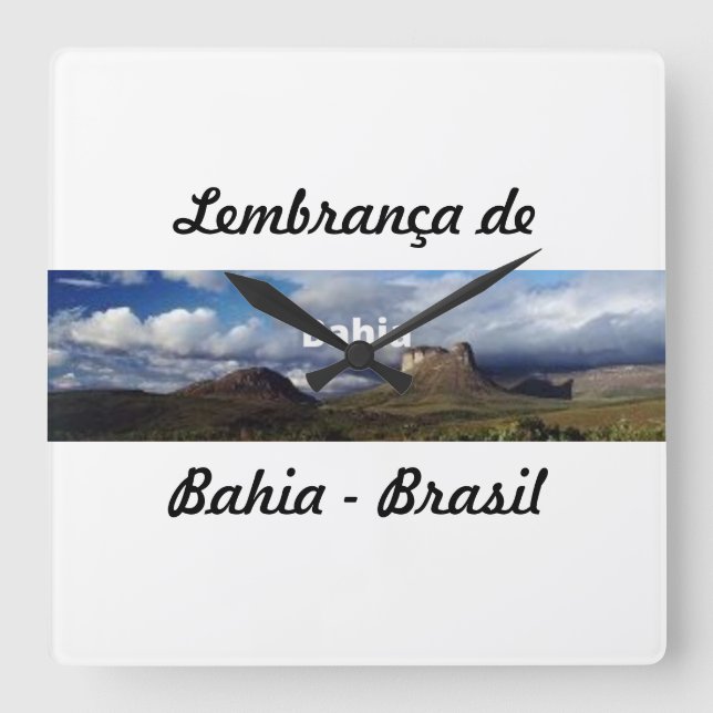 Reloj Cuadrado Relogio lembrança de Bahia (Anverso)