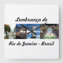 Reloj Cuadrado Relogio lembrança de Rio de Janeiro