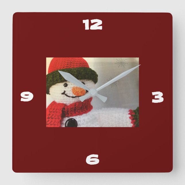 RELOJ CUADRADO **RELOJ DE NIEVE LINDO** (Anverso)