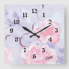 Reloj Cuadrado Reloj: tiempo para florecer.