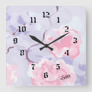 Reloj Cuadrado Reloj: tiempo para florecer.