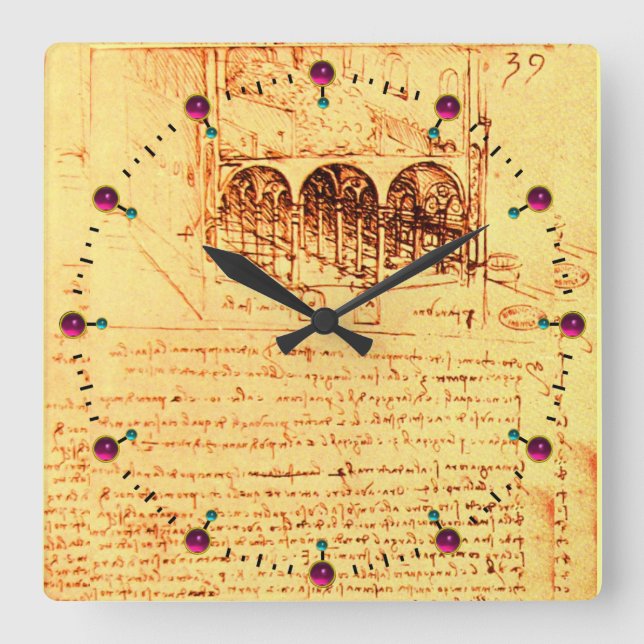 RELOJ CUADRADO RENAISSANCE ARCHITECTURE,ARCHITECT (Anverso)