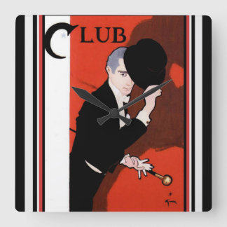 Reloj Cuadrado Rene Gruau Club Wall Clock