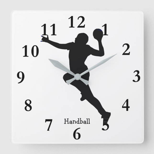 Reloj Cuadrado Reproductor de balonmano (Anverso)
