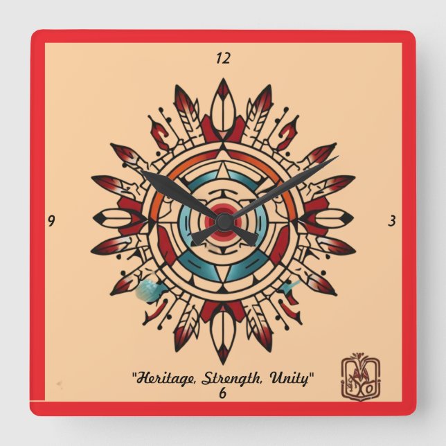 Reloj Cuadrado "Resonancia del corazón" (Anverso)