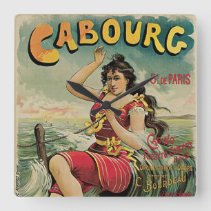 Reloj Cuadrado Resort de playa de Cabourg, Francia, Arte de viaje
