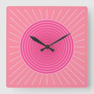Reloj Cuadrado Resplandor solar geométrico moderno - sombras del