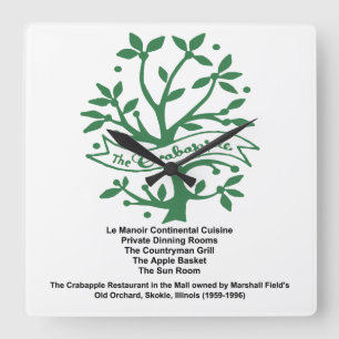 Reloj Cuadrado Restaurante Crabapple, Skokie, IL