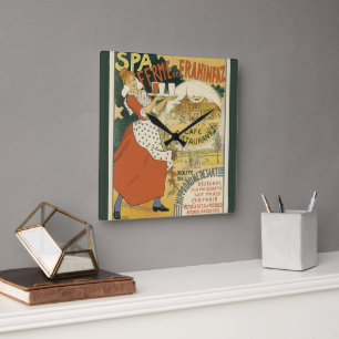 Reloj Cuadrado Restaurante y Café Bar de Cerveza Art Nouveau Anti