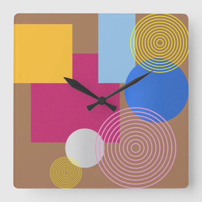 Reloj Cuadrado Resumen (Anverso)