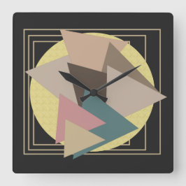 Reloj Cuadrado Resumen arte futurista geométrico moderno